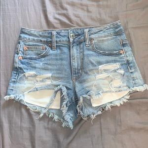 American Eagle Distressed Hi Rise Festival Shorts